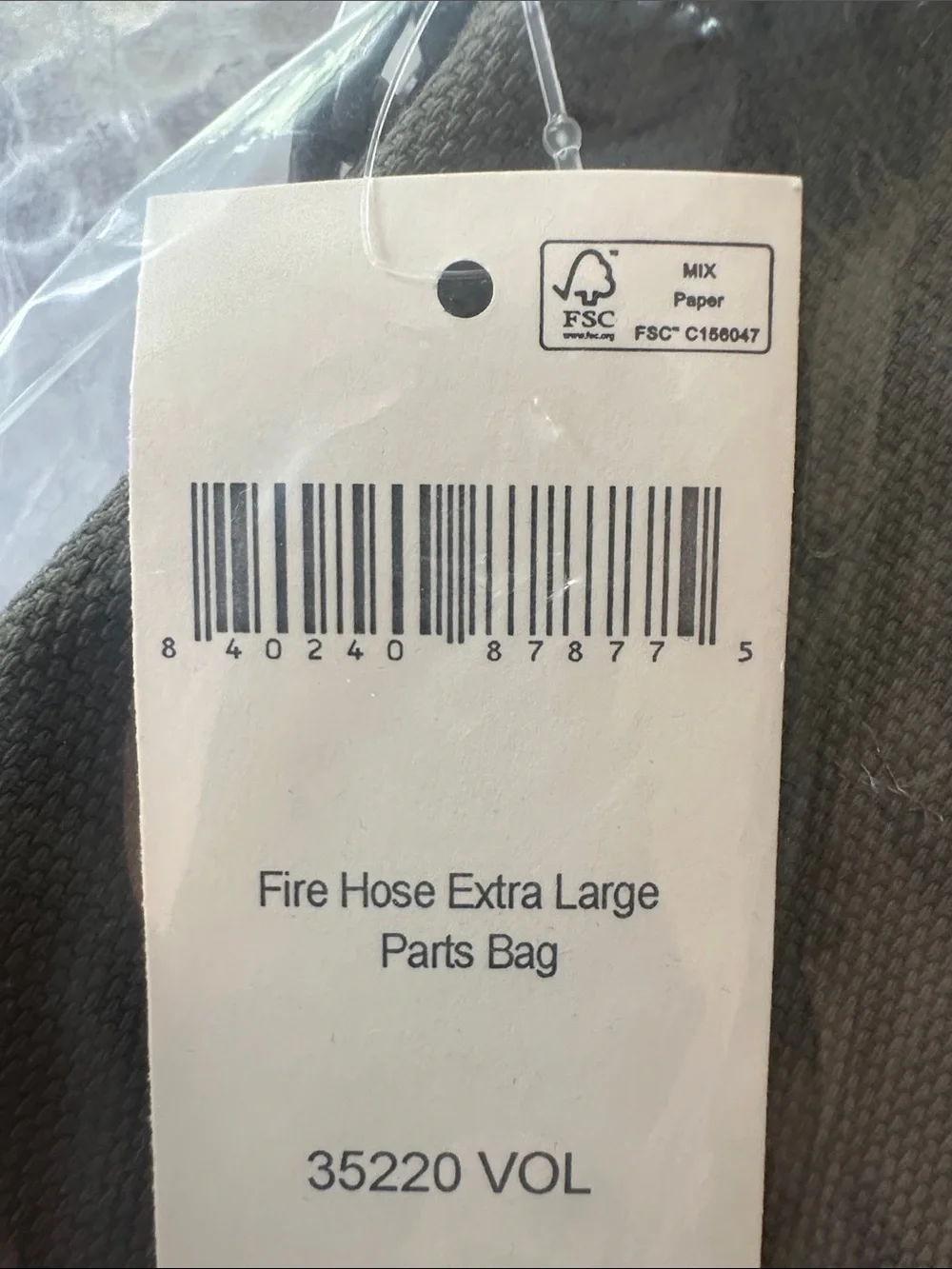 New Duluth Trading Co Fire Hose XL Parts Bag Olive Canvas Utility Pouch NWT